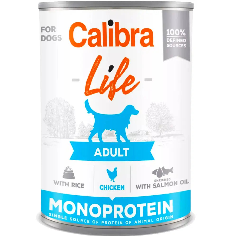 CALIBRA DOG LIFE CAN ADULT CHICKEN WITH RICE WET FOOD 400 GM