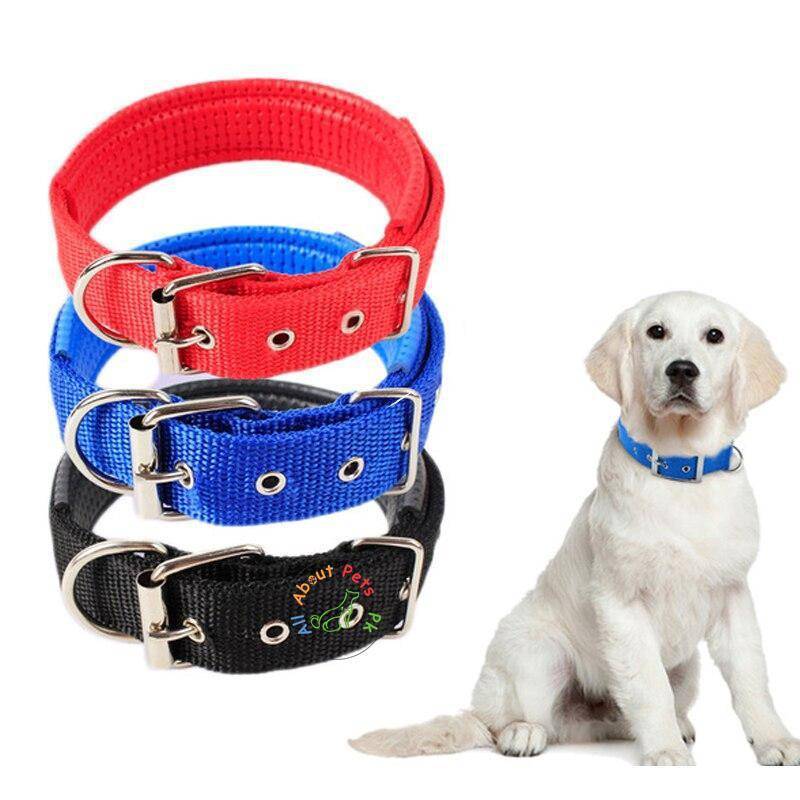 Dog Collar Soft Nylon Padded Adjustable Collars