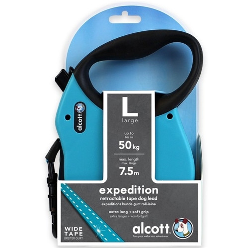 Expedition retractable leash, 7.5 m - Large - Blue