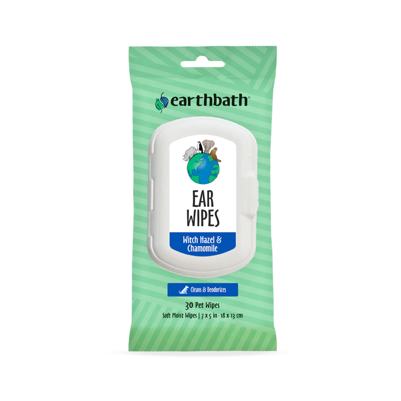 Earthbath Ear Wipes (Witch Hazel & Chamomile) 30 Wipes