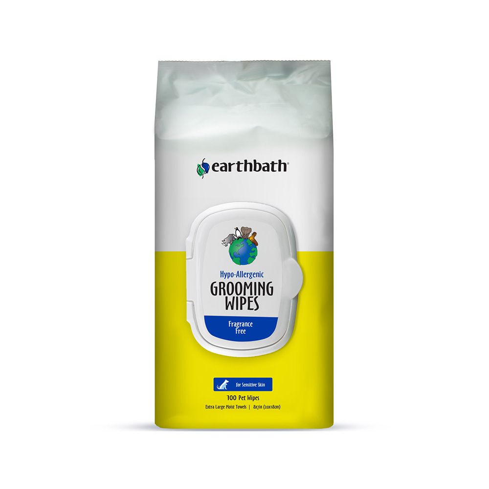 Earthbath Dog & Cat Grooming Wipes Hypoallergenic Fragrance - 100pcs