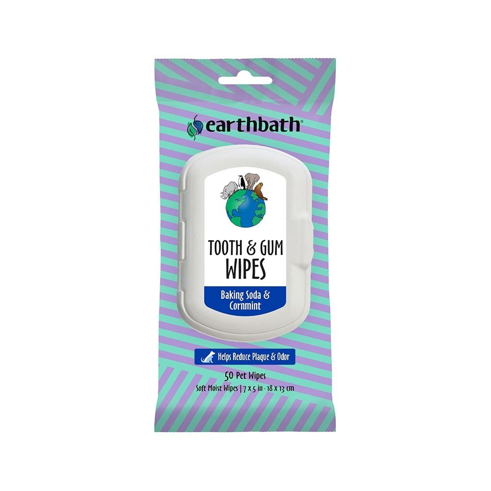Earthbath Tooth & Gum Wipes for Dogs – 50 Pcs