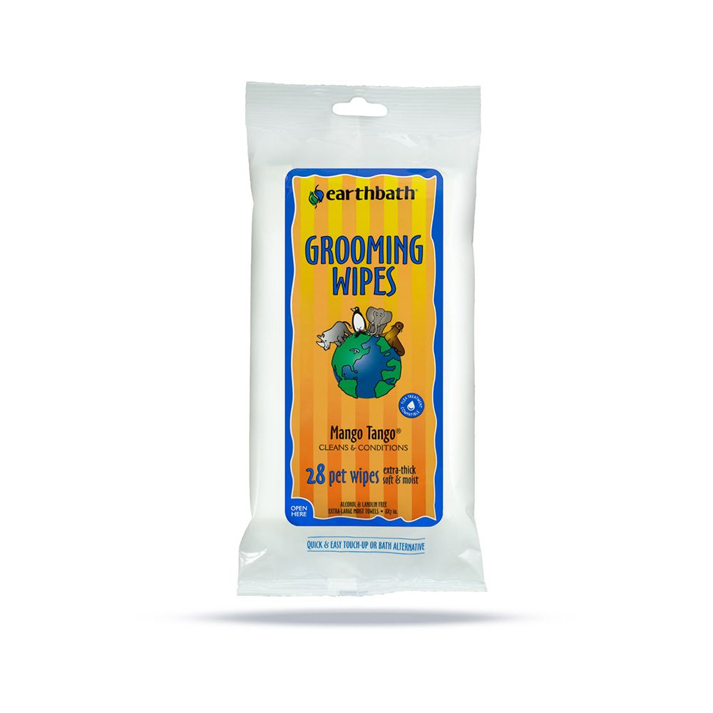Earthbath Mango Tango Pet Grooming Wipes - 28 Pcs