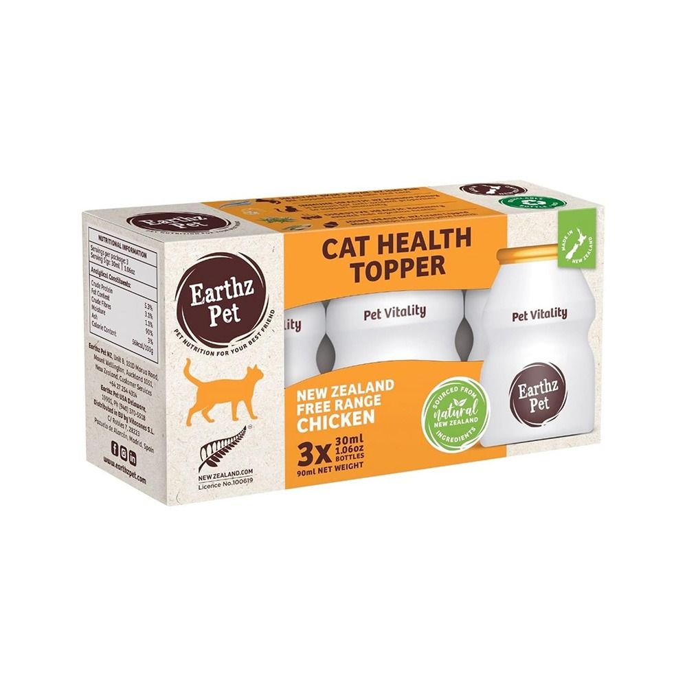 Earthz Pet New Zealand Free Range Chicken Health Topper for Cats - 105 ml