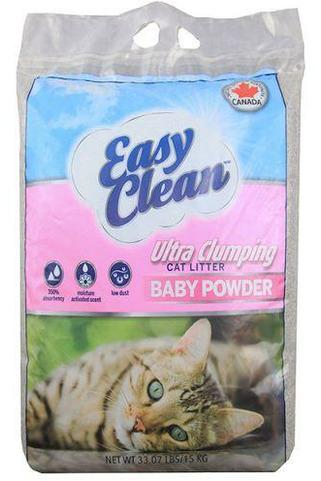 Easy Clean Cat Litter Ultra Clumping Baby Powder - 15kg