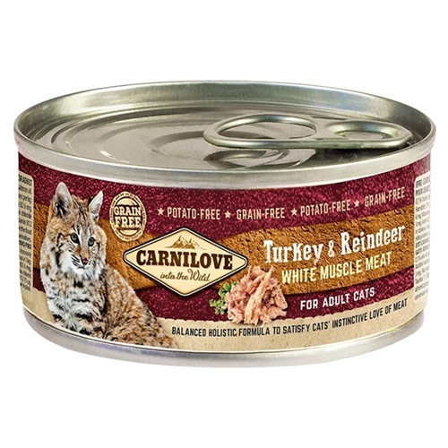 Carnilove Turkey & Reindeer for Adult Cats (Wet Food Cans) 100g