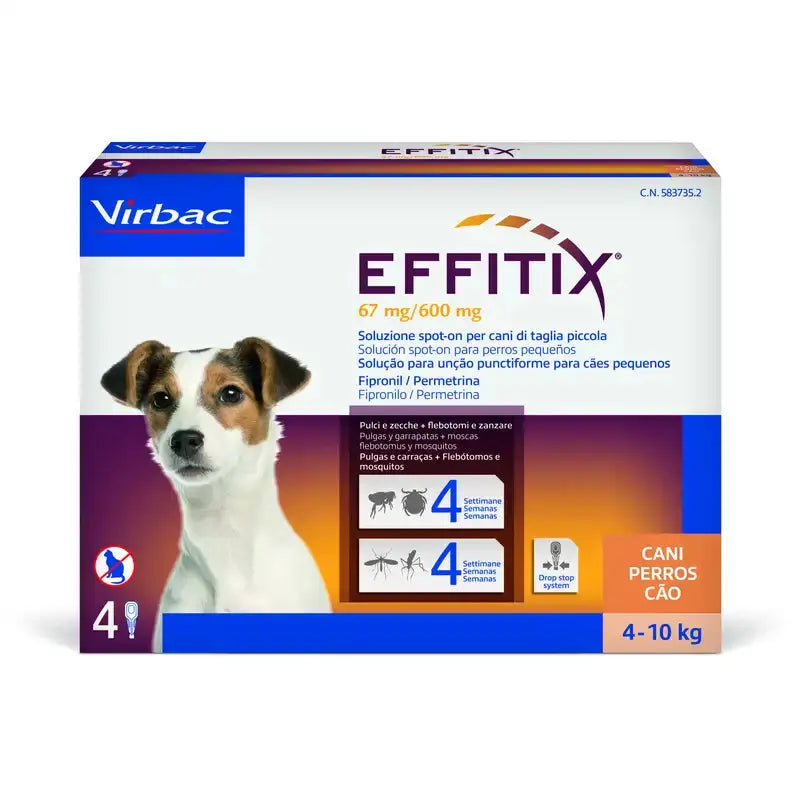 EFFITIX SPOT ON FOR DOGS 4 PIPETTES