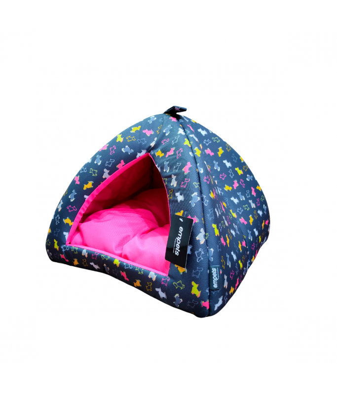 Empets Igloo House With Cushion Modern - Printed Pink