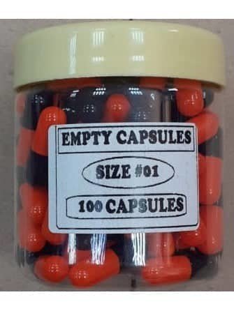 Empty Capsules size 1, 100 capsules
