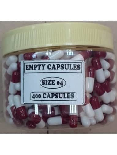 Empty Capsules size 4, 400 capsules