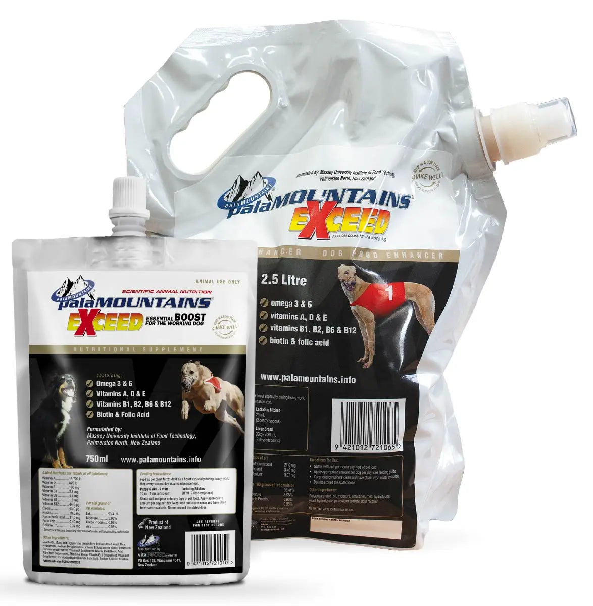 Palamountains EXCEED Pre-Boost & Recovery Supplement for Dogs