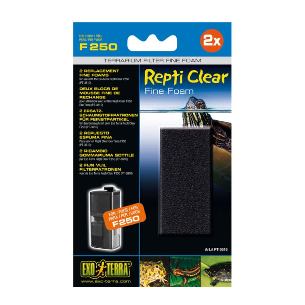 Exo Terra Repti Clear Fine Foam 2pcs for F250