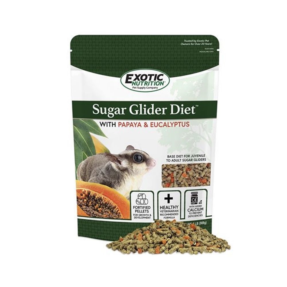 Exotic Nutrition Sugar Glider Diet with Papaya and Eucalyptus - 2 Lb
