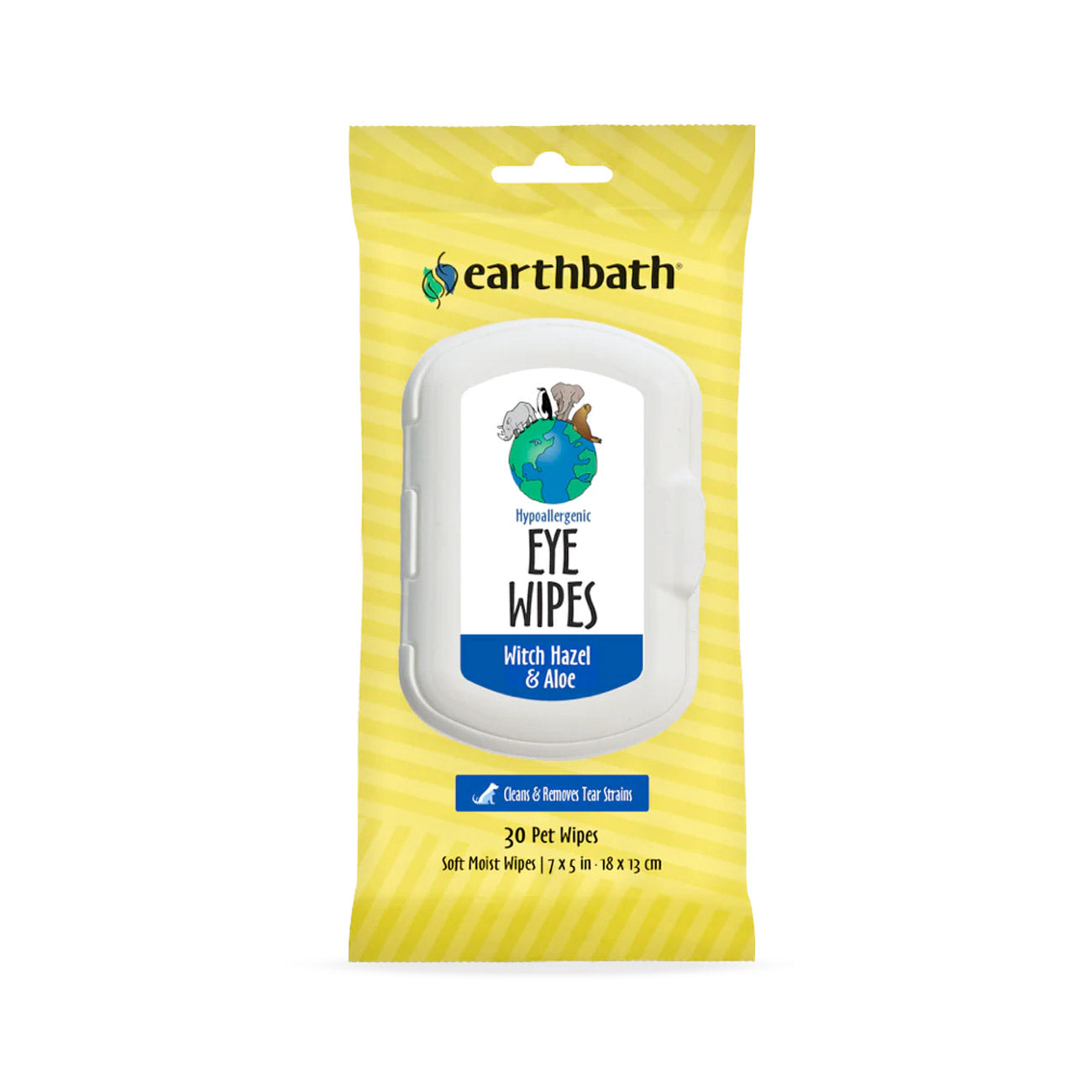 Earthbath Hypoallergenic Eye Wipes (Witch Hazel & Aloe) - 30 Wipes