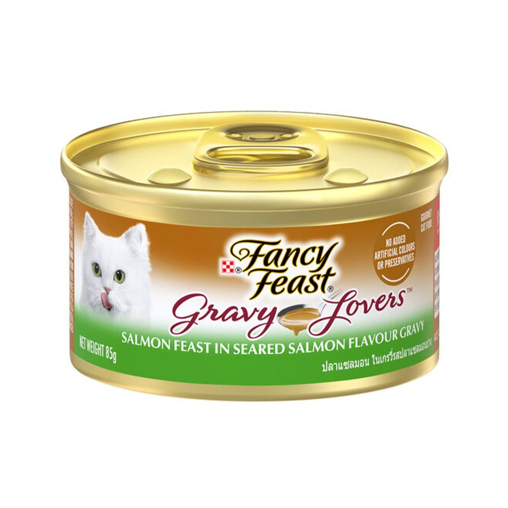 Fancy Feast Gravy Lovers Salmon Feast In Seared Salmon Flavour Gravy Canned Cat Food - 85 g