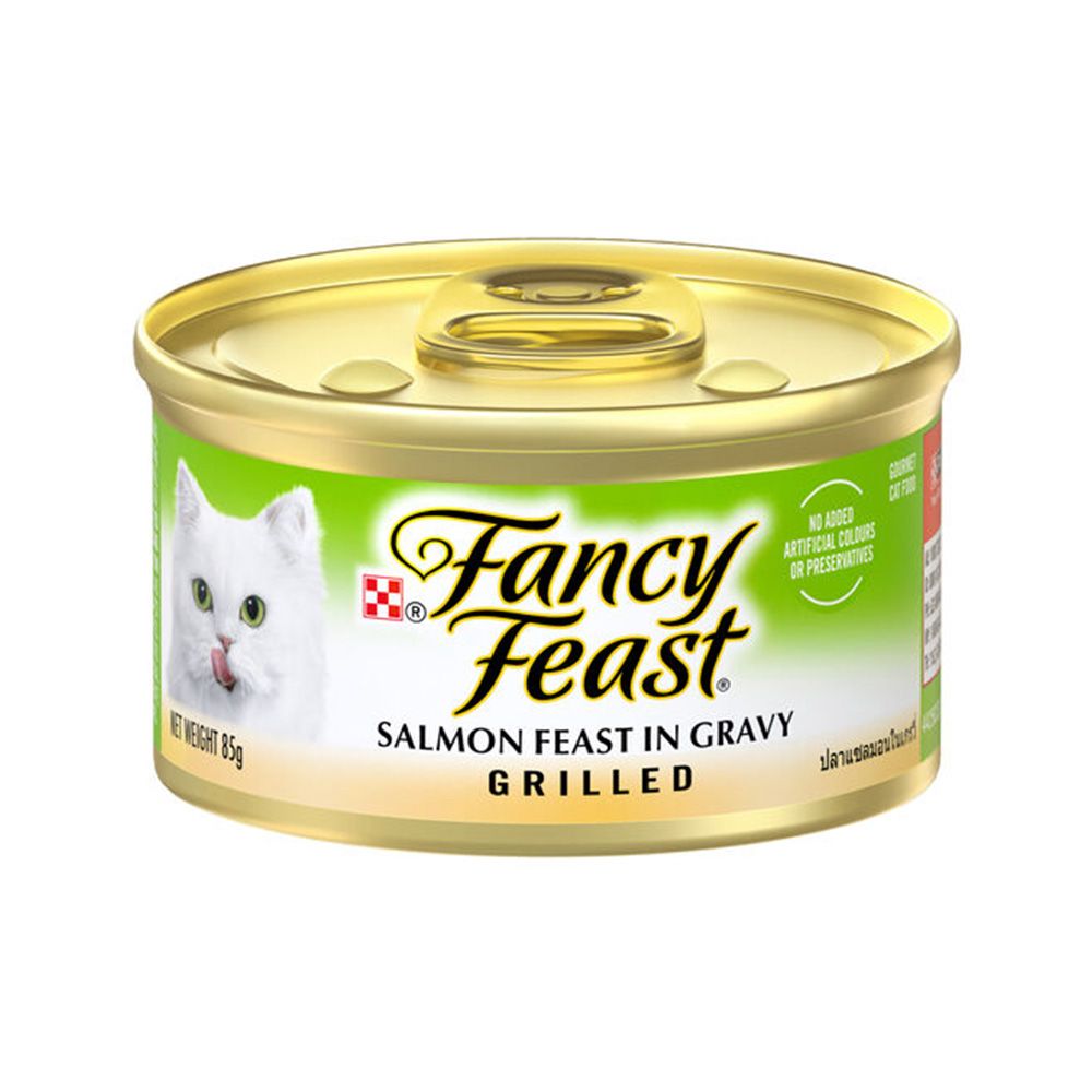 Fancy Feast Grilled Salmon Feast in Gravy Canned Cat Food - 85 g