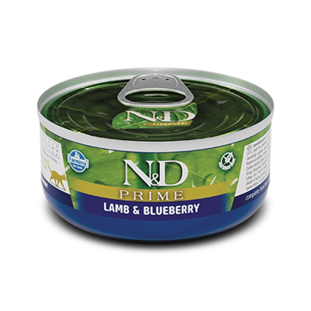 Farmina N&D Prime Lamb and Blueberry Canned Cat Food - 70 g