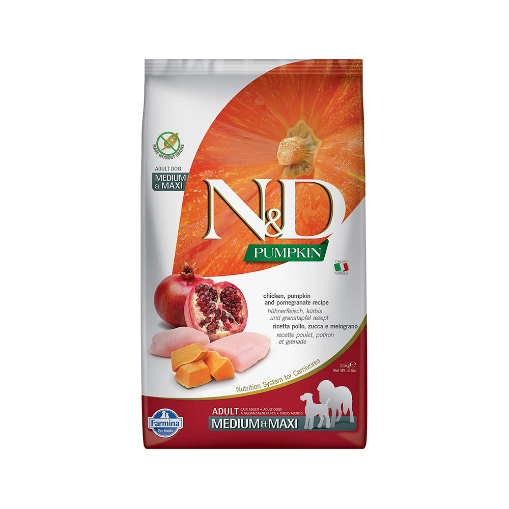 Farmina N&D Dog Pumkin Chicken & Pomeg Adult Medium&Maxi 2.5kg