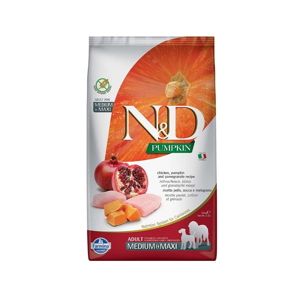 Farmina N&D Dog Pumkin Chicken & Pomeg Adult Medium&Maxi 12 Kg
