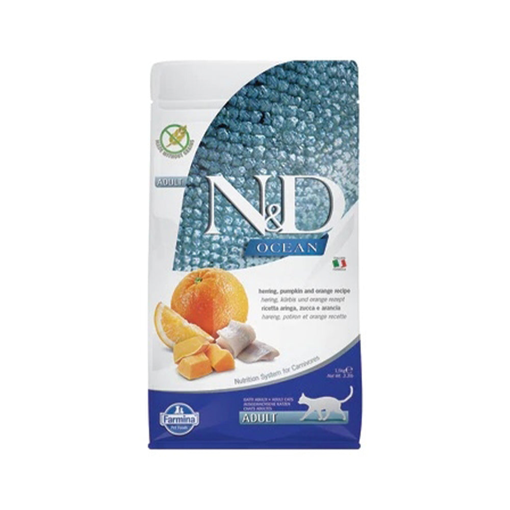Farmina N&D Pumpkin Cat Herring,Orange (Ocean) 1.5Kg