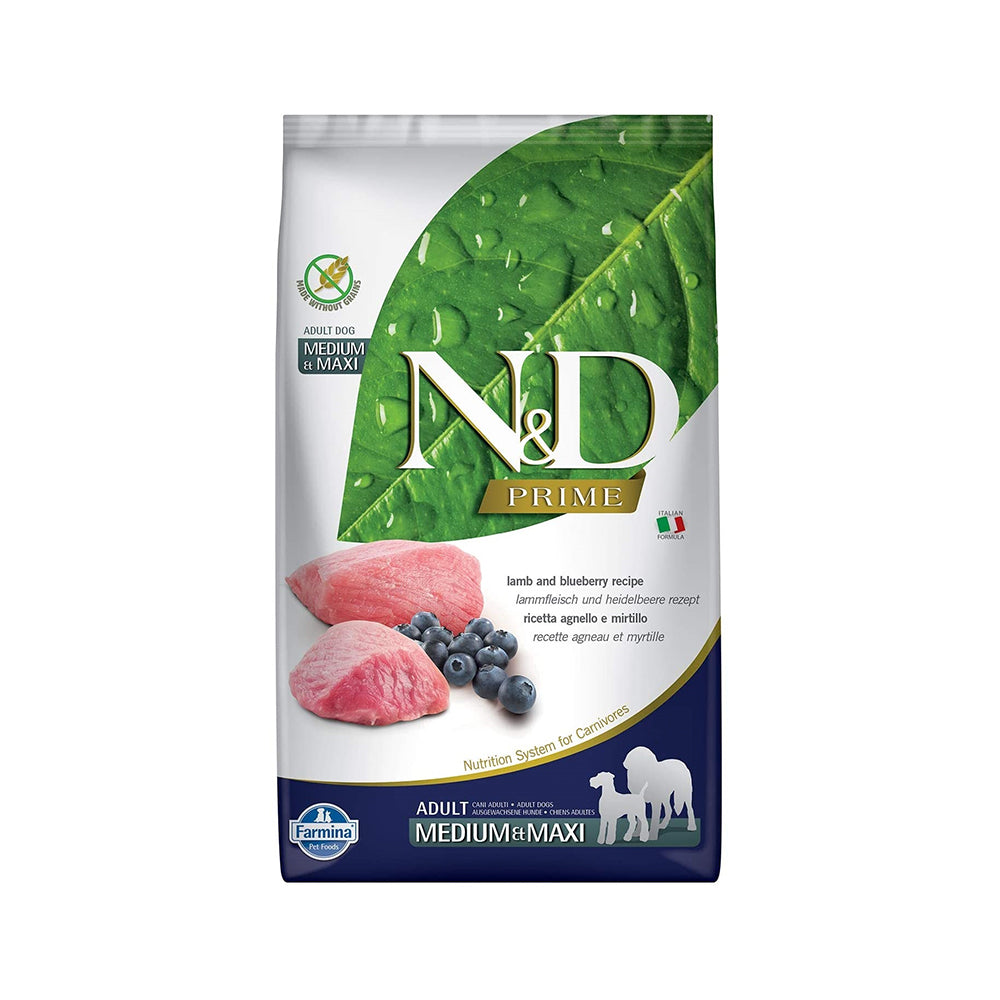 Farmina N&D Prime Dog Lamb&Blueberry Adult MED/MAXI 12Kg