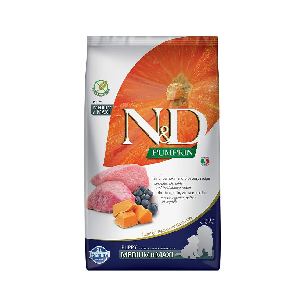 Farmina N&D Dog Pumkin Lamb & Blueberry PUPPY MED&MAXI KG 2,5