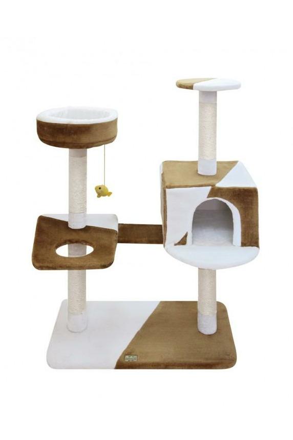 Fauna Camila Cat Pole - Brown & White