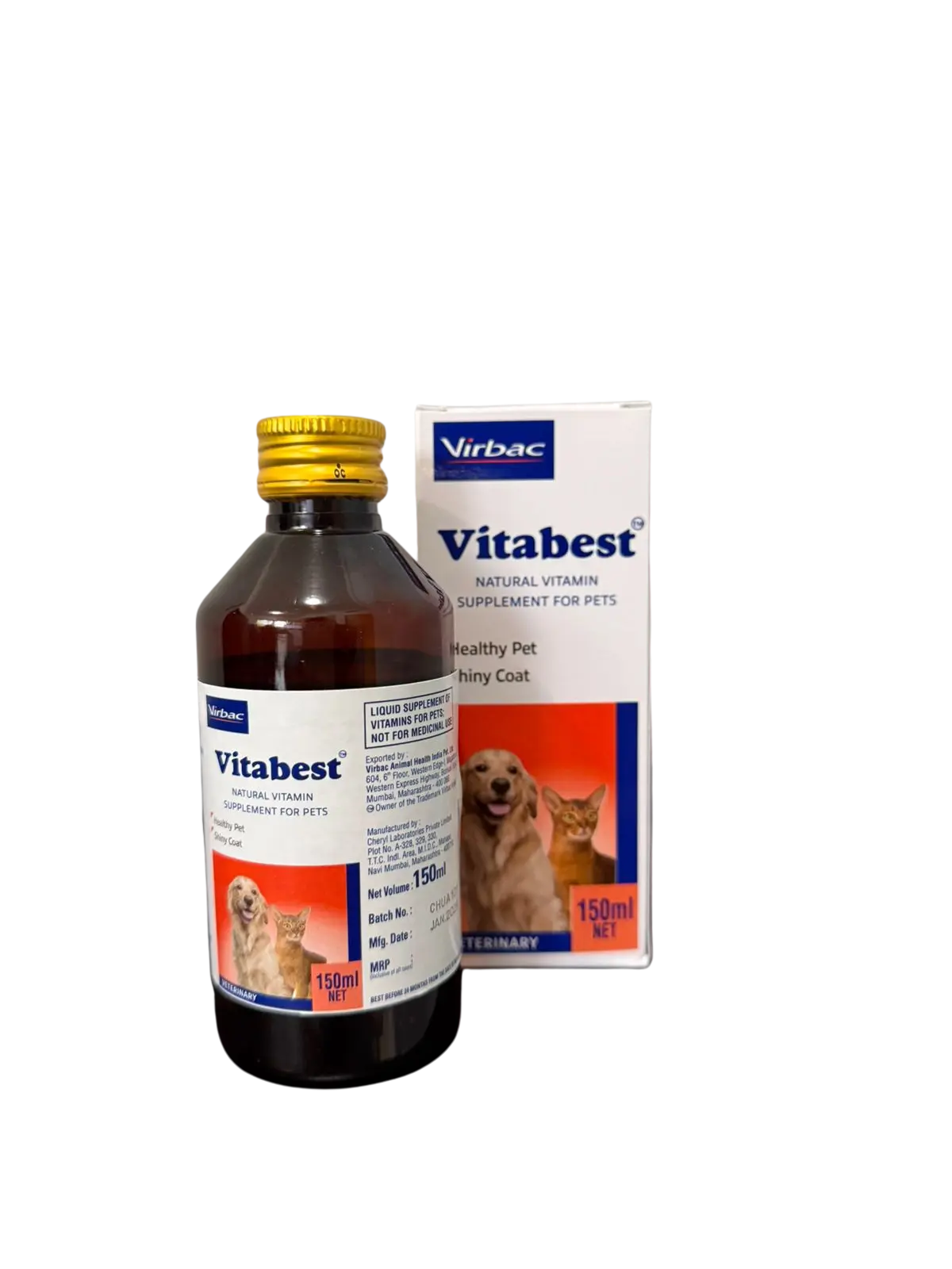 Vitabest Natural Vitamin Syrup Supplement for Pets 150ml