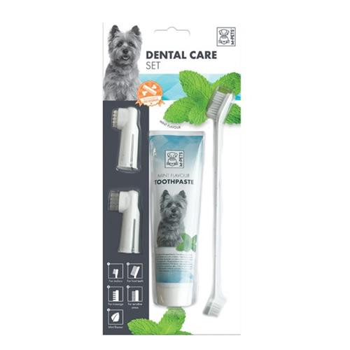 M-PETS Dental Care Set Mint Flavor Toothpaste Kit