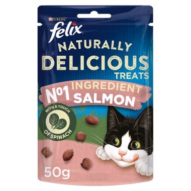 Felix Cat Treat with Delicious Salmon and Spinach