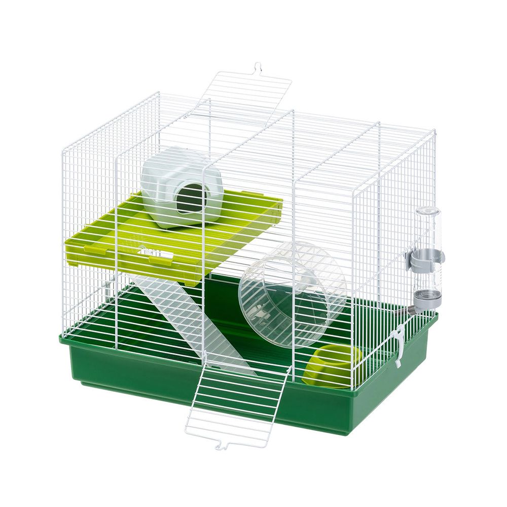 Ferplast Hamster Duo Two-Floors Hamster Cage - White - 46L x 29W x 37.5H cm