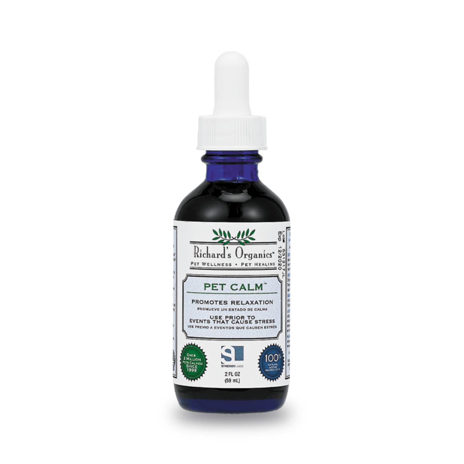 Synergy Labs Richard’S Organics Pet Calm (Clamshell Packaging) 2 Oz – 59 Ml