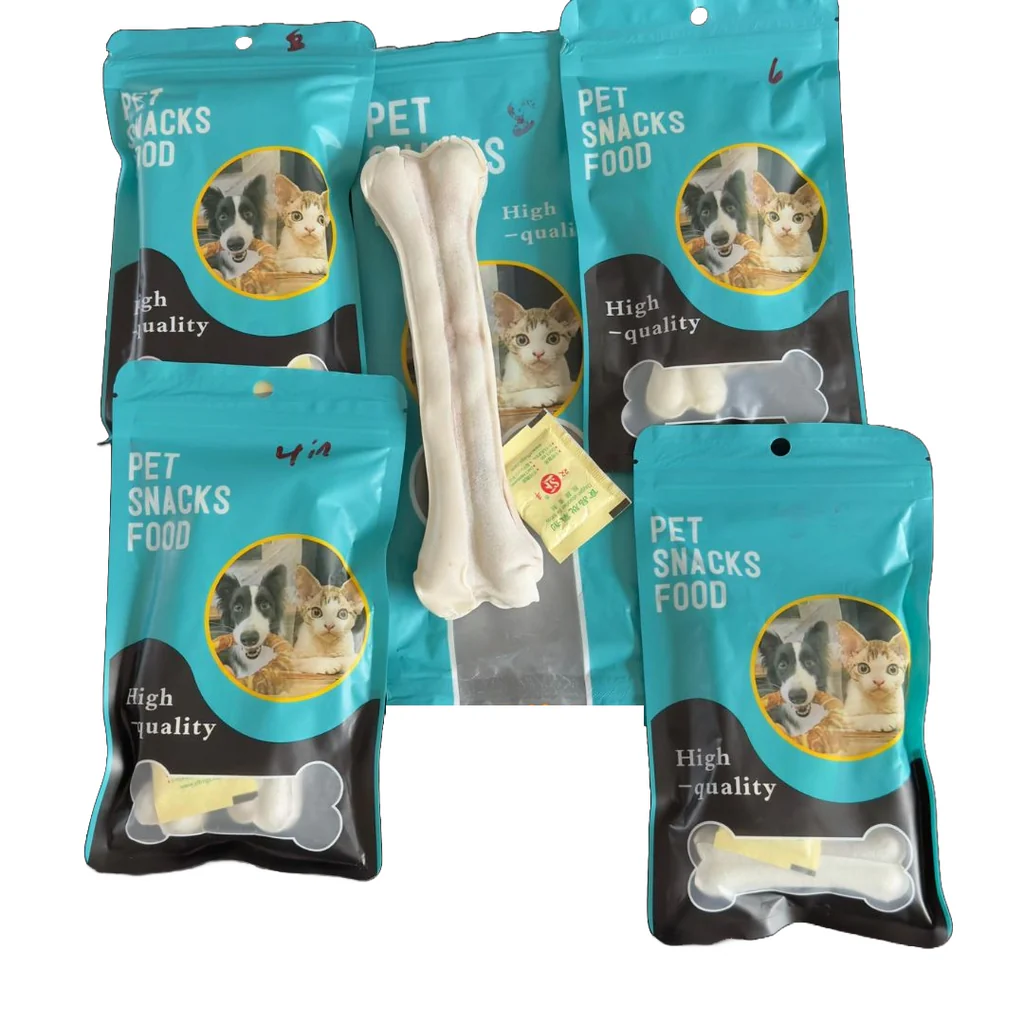 Imported Pet Snacks Food Rawhide Bone 8 Inches