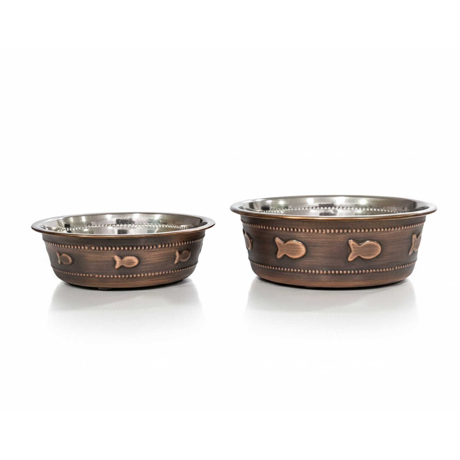 Premium Bowl Fish Embossed – Antique Copper