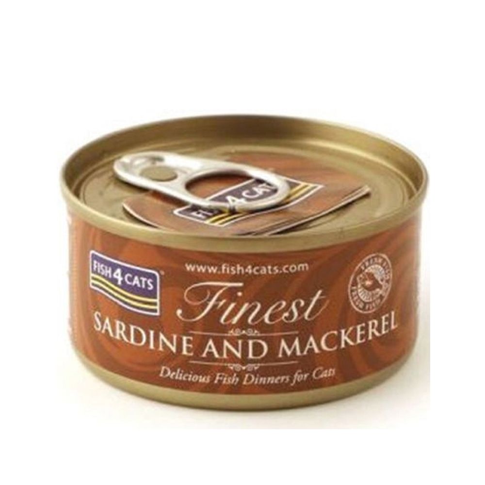 Fish4Cats Sardine with Mackerel Wet Cat Food - 70g - Pack of 10