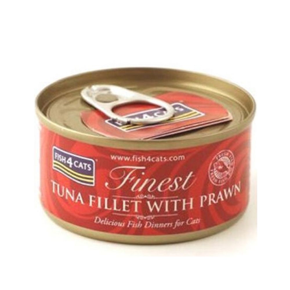 Fish4Cats Tuna Fillet with Prawn Wet Cat Food - 70g - Pack of 10
