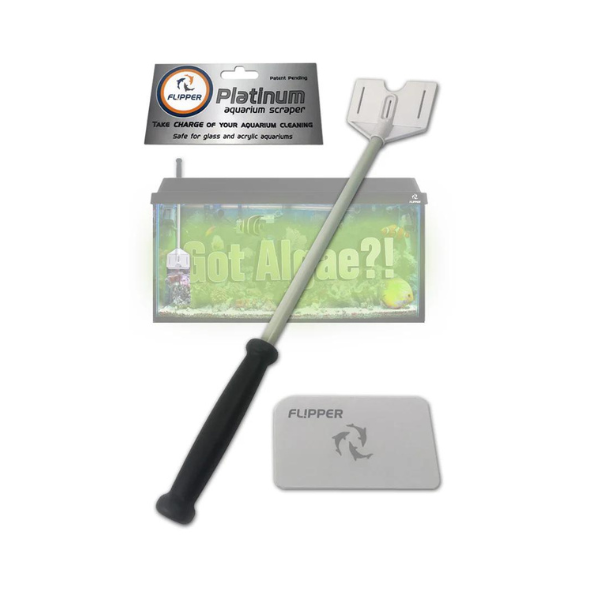 Flipper Platinum Aquarium Hand Scraper for Glass and Acrylic Tanks 10inches
