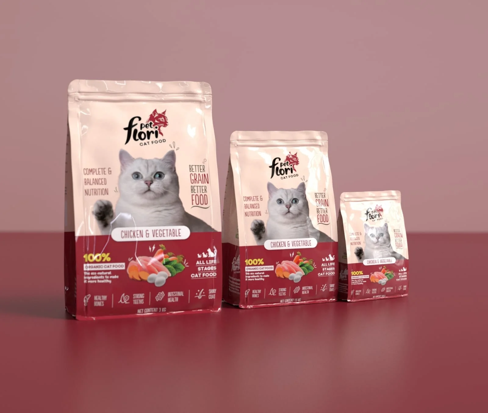 Flori Pet Cat Food Chicken & Vegetable