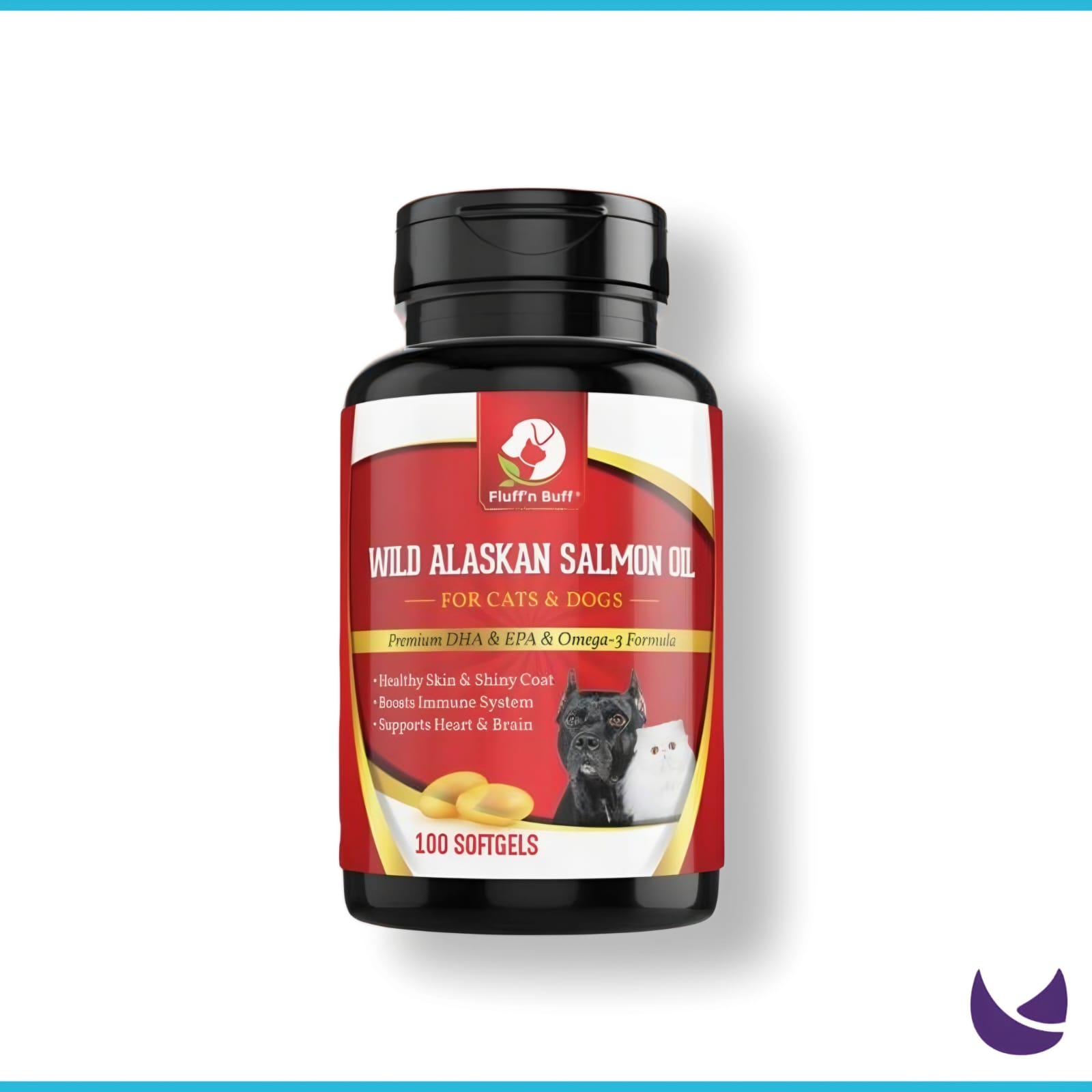 Fluff n Bluff Wild Alaskan Salmon Oil | Fish Oil Capsules