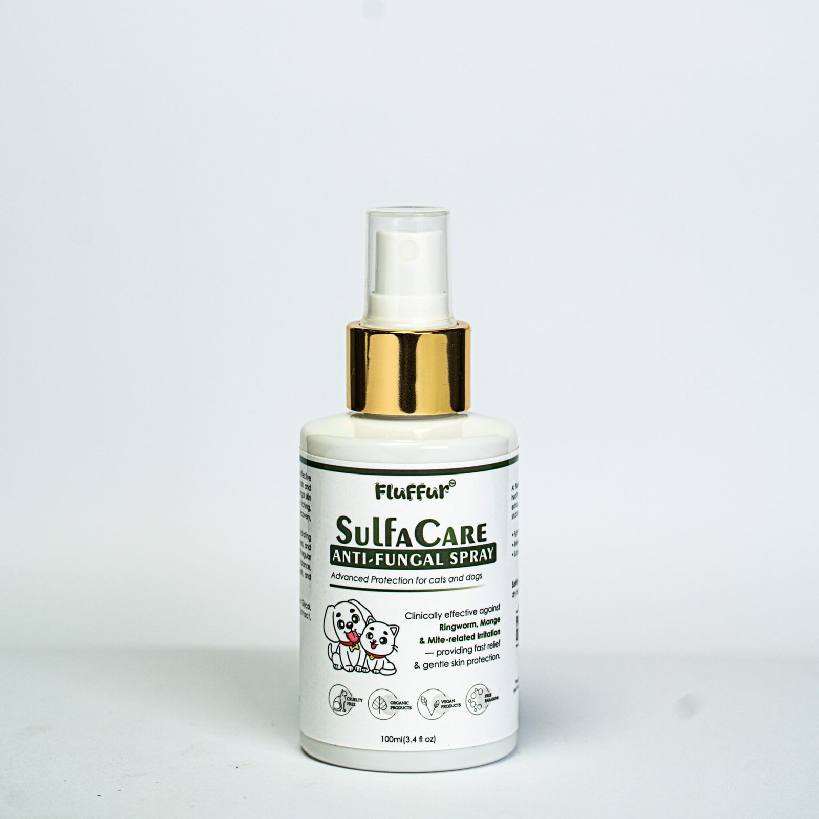 Fluffur SulfaCare Anti Fungal Spray For Cats & Dogs – 100 ML
