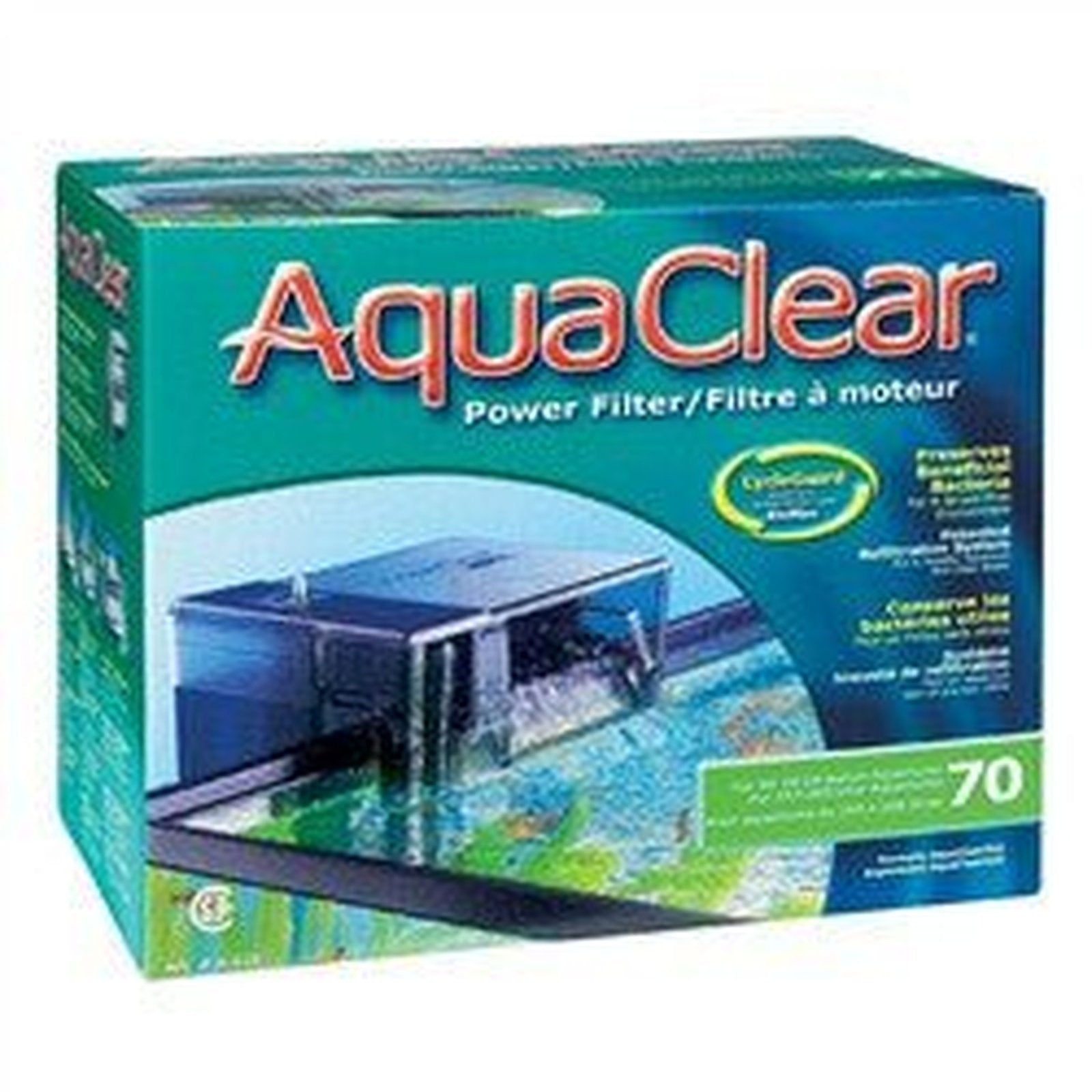 Fluval AquaClear 70 Power Filter, 40-70 US Gal / 152-265 L