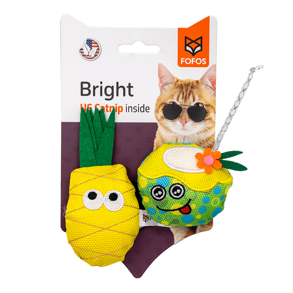 FOFOS Juice & Pineapple With Catnip Cat Toy