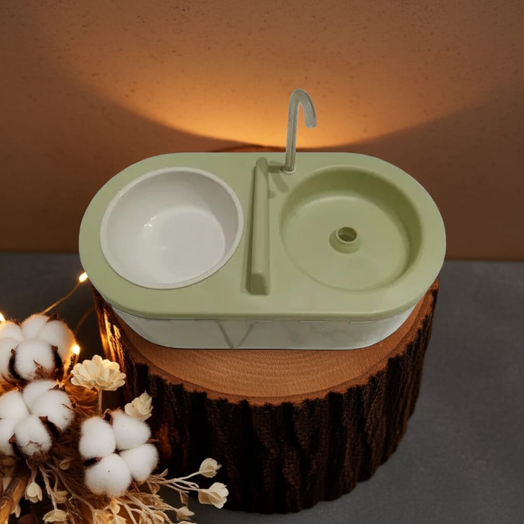 Pet Water and Food Dispenser with Tap