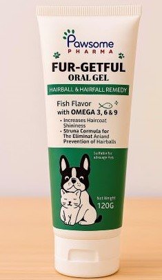 Fur-Getful Oral Gel For Cats and Dogs-Hairball & Hairfall Remedy (120g)