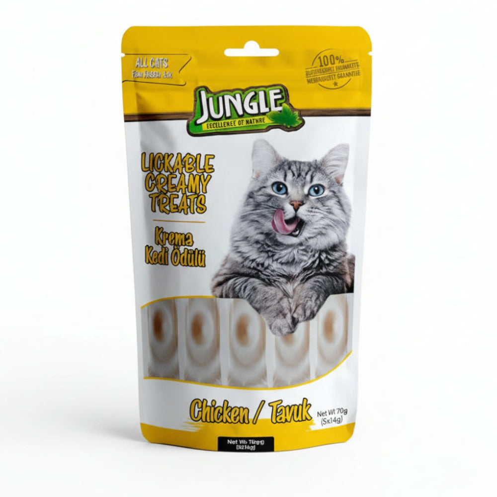 Jungle Lickable Treat Chicken For Cat 14gx5/bag