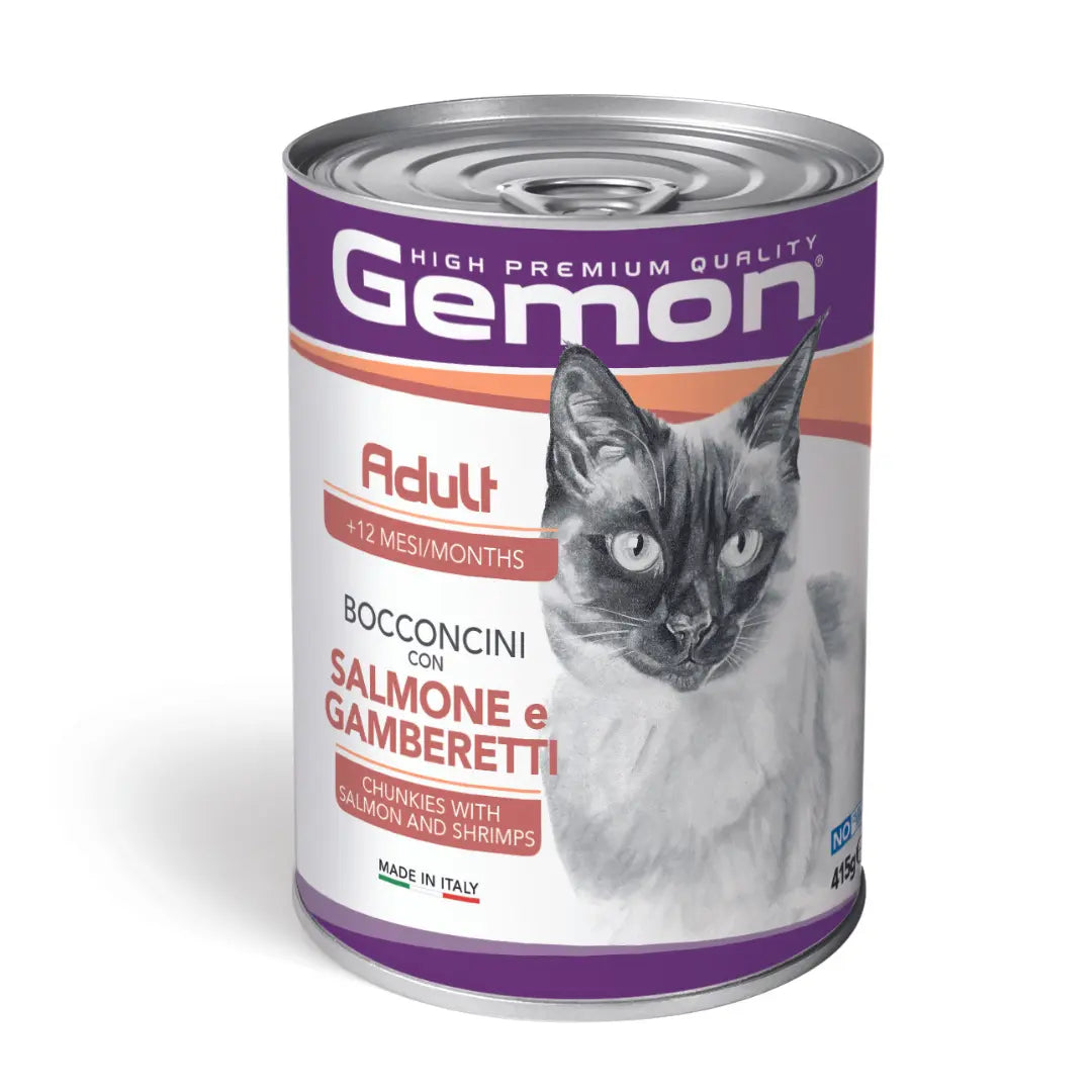 GEMON CAT ADULT WITH SALMON & SHRIMPS 415G