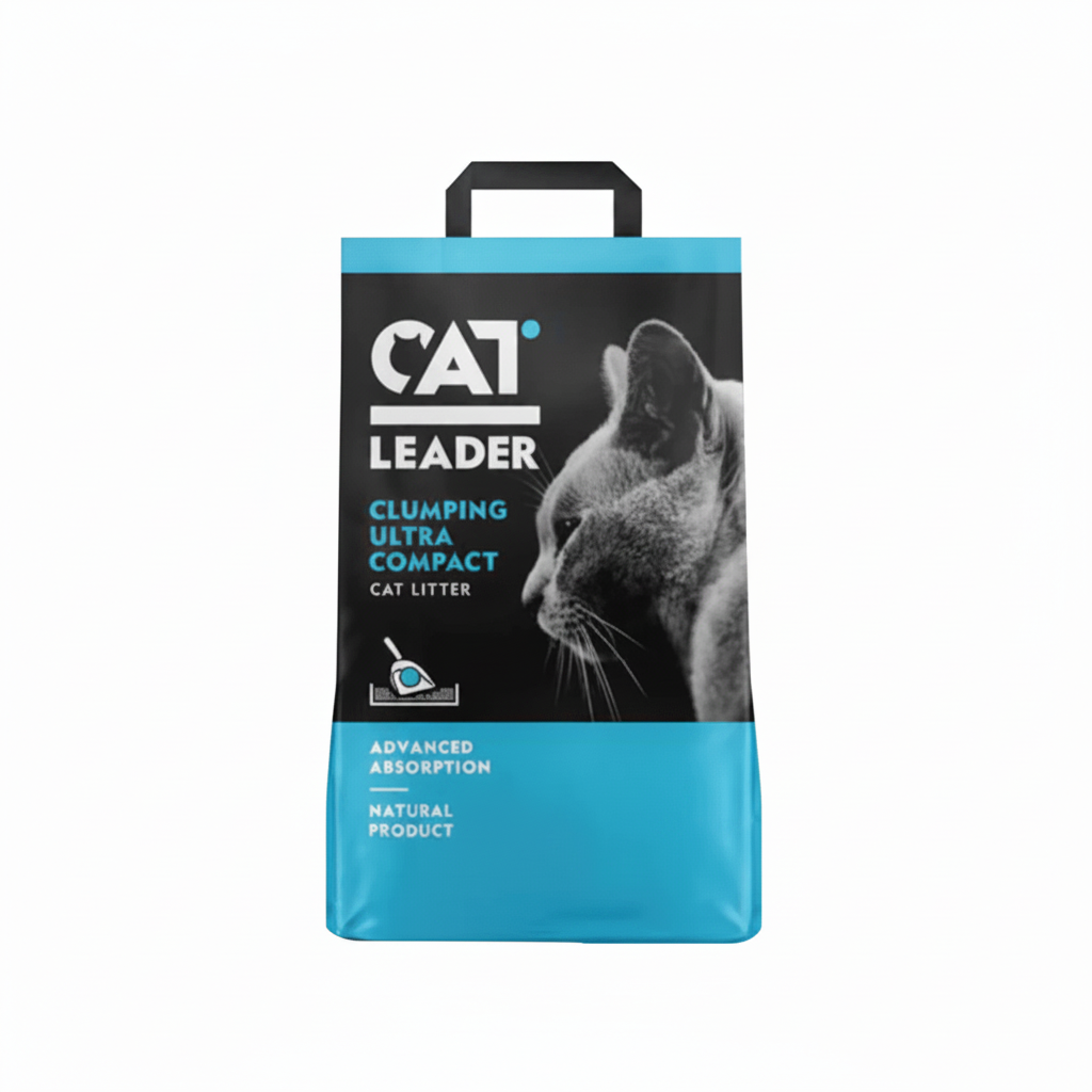 Geohellas Cat Leader Clumping Ultra Compact Cat Litter[Weight - 10kg, Flavor - Baby Powder]