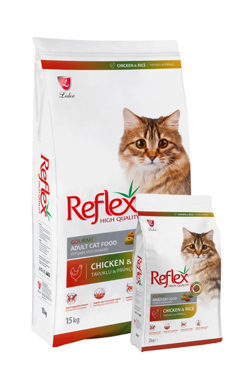 Reflex Multicolor Adult Cat Food With Chicken &amp; Rice (2kg)