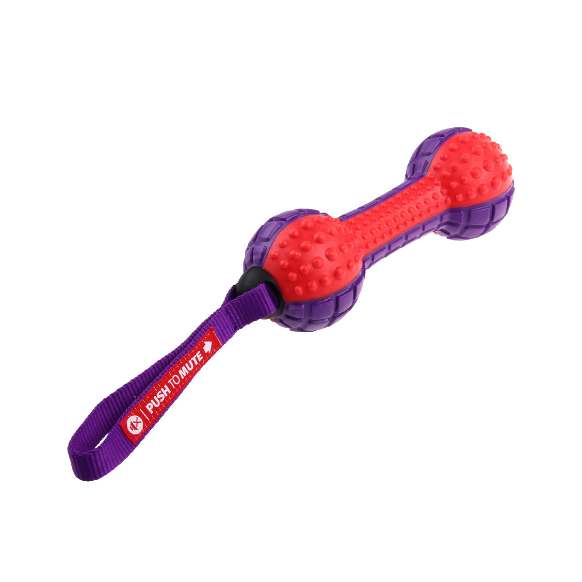 GiGwi Dumbell Push To Mute' Red/Purple