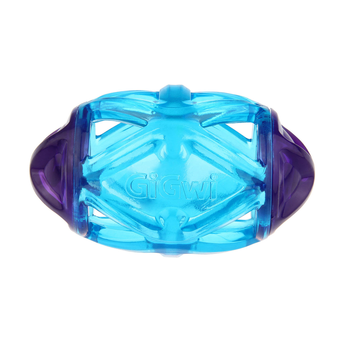 GiGwi TPR Rugby with Two LED Blue